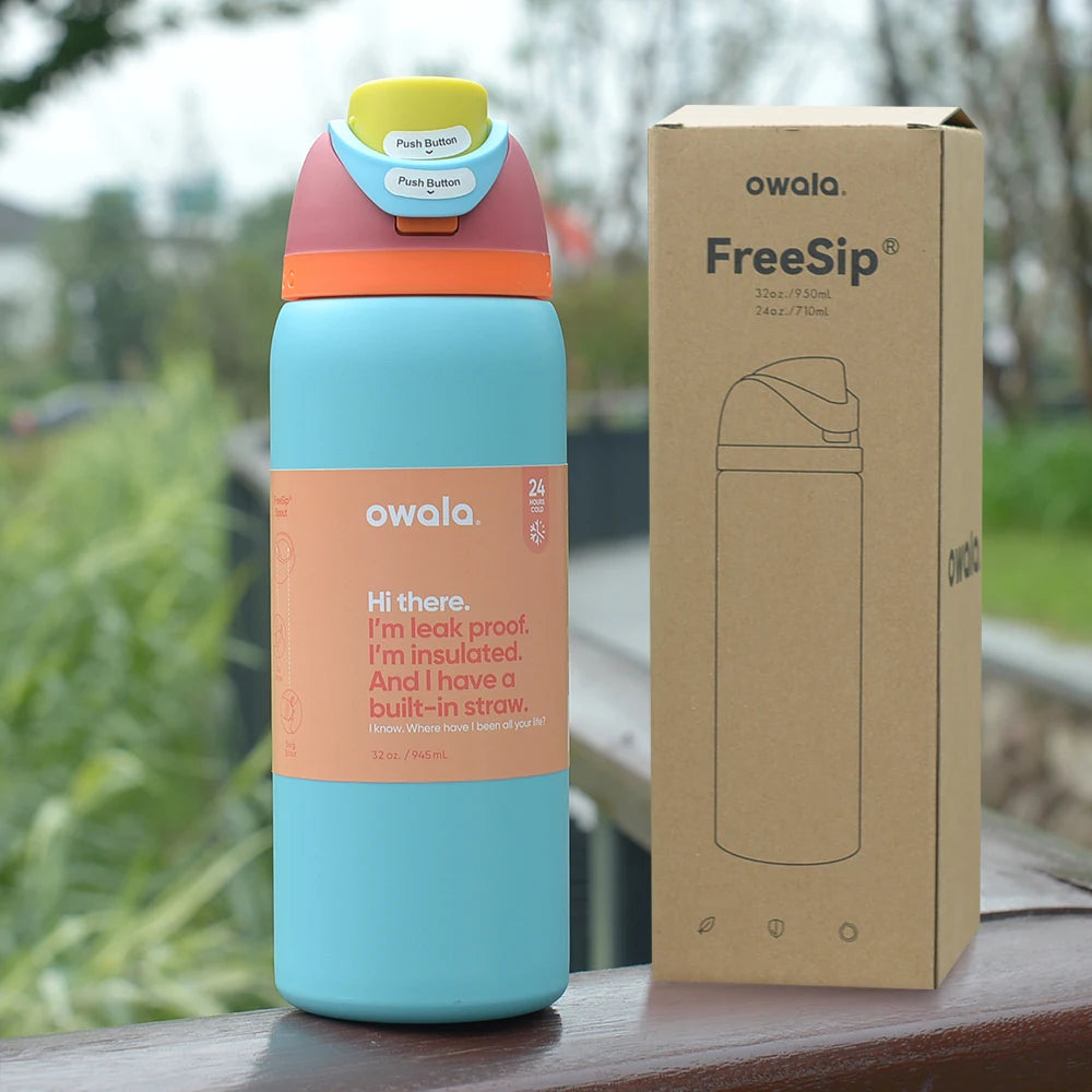 Insulated Stainless Steel Water Bottle with Straw, Bpa-Free Sports Water Bottle, Great for Travel, 24Oz/32 Oz,