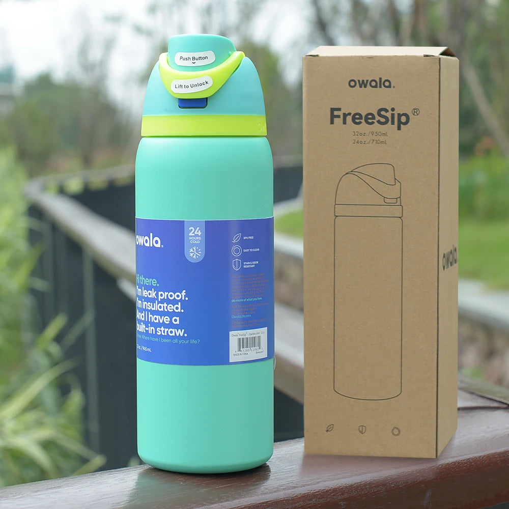 Insulated Stainless Steel Water Bottle with Straw, Bpa-Free Sports Water Bottle, Great for Travel, 24Oz/32 Oz,