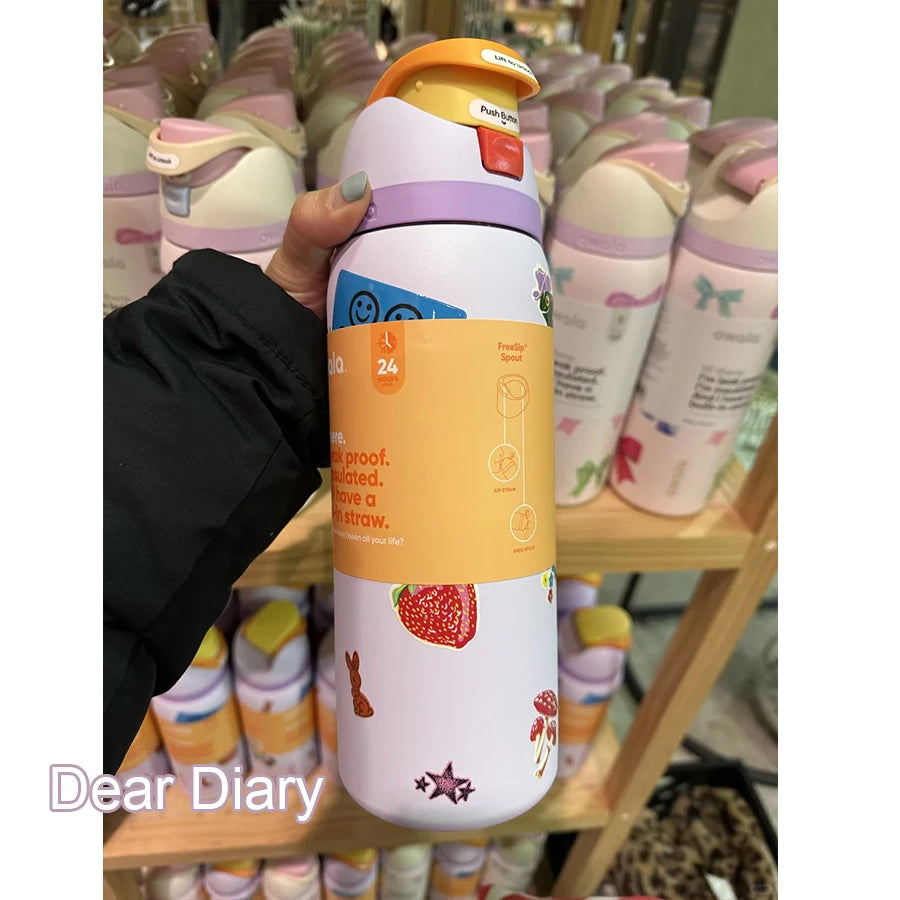 Insulated Stainless Steel Water Bottle with Straw, Bpa-Free Sports Water Bottle, Great for Travel, 24Oz/32 Oz,