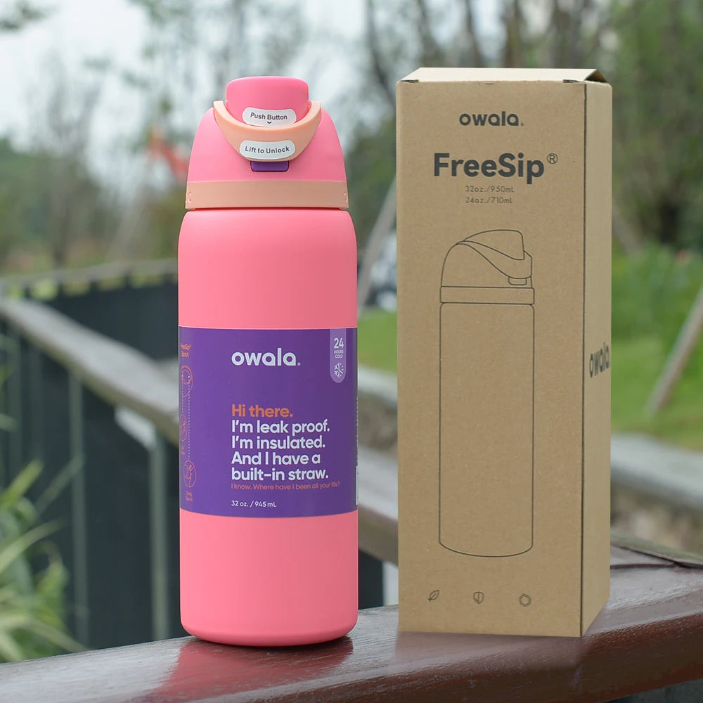 Insulated Stainless Steel Water Bottle with Straw, Bpa-Free Sports Water Bottle, Great for Travel, 24Oz/32 Oz,