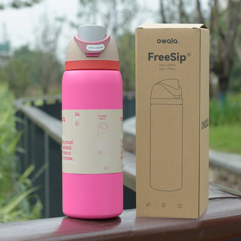 Insulated Stainless Steel Water Bottle with Straw, Bpa-Free Sports Water Bottle, Great for Travel, 24Oz/32 Oz,
