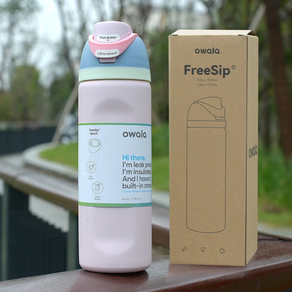 Insulated Stainless Steel Water Bottle with Straw, Bpa-Free Sports Water Bottle, Great for Travel, 24Oz/32 Oz,