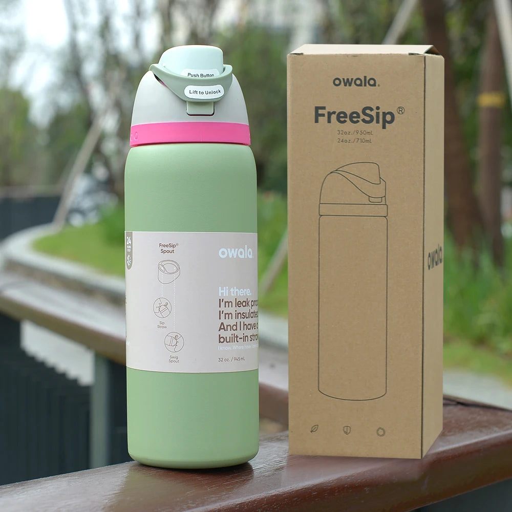 Insulated Stainless Steel Water Bottle with Straw, Bpa-Free Sports Water Bottle, Great for Travel, 24Oz/32 Oz,